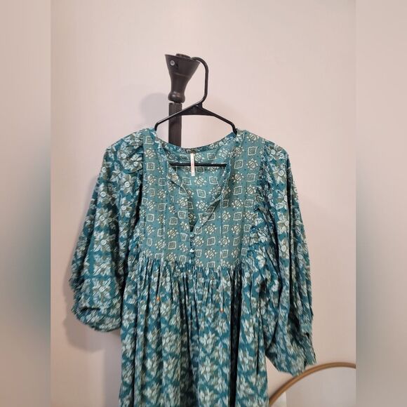 Free People Forest Hazy Maisy Oversized Maxi Dress Green Xs - Picture 3 of 11